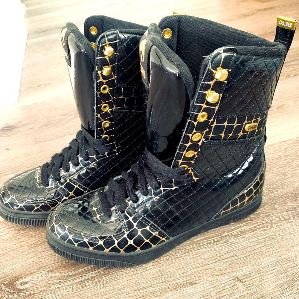 Osiris Uptown Ltd Black croc skate sneaker boots